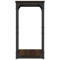 Bijzettafel 40x30x60 cm bewerkt hout bruineikenkleurig - thumbnail