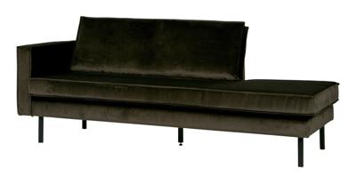 WOOOD Daybed 'Rodeo' Links, Velvet, kleur Groen