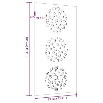 Wanddecoratie tuin bladontwerp 105x55 cm cortenstaal Wanddecoratie tuin bladontwerp 105x55 cm cortenstaal