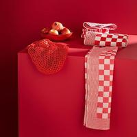 6x DDDDD theedoek barbecue 65x65 red - thumbnail