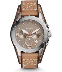 Horlogeband Fossil JR1518 Onderliggend Leder Beige 22mm