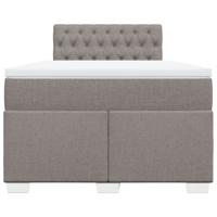 Boxspring met matras stof taupe 120x190 cm - thumbnail