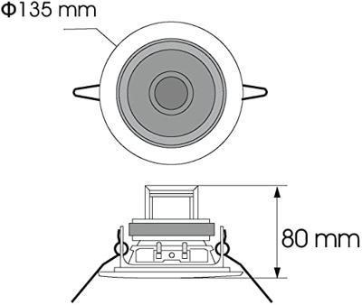 Omnitronic CS-4C Inbouwluidspreker