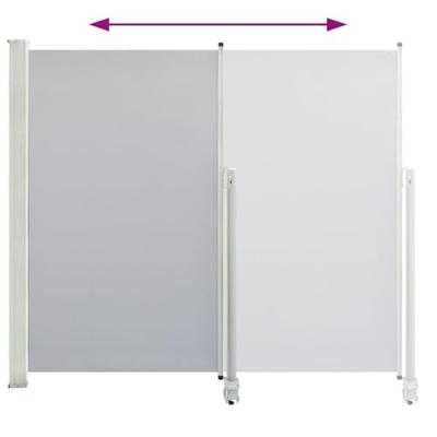 Tuinscherm uittrekbaar 160x300 cm grijs Tuinscherm uittrekbaar 160x300 cm grijs