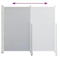 Tuinscherm uittrekbaar 160x300 cm grijs - thumbnail