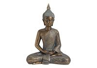 Boeddha zittend goud 43 cm, Boeddha figuren decoratie, Boeddha figuren tuin, Boeddha figuren decoratie, Boeddha figuren Brown - thumbnail