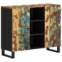 Dressoir met 2 deuren 90x33x75 cm massief gerecycled hout - thumbnail