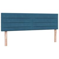 Boxspring met matras fluweel donkerblauw 160x210 cm - thumbnail
