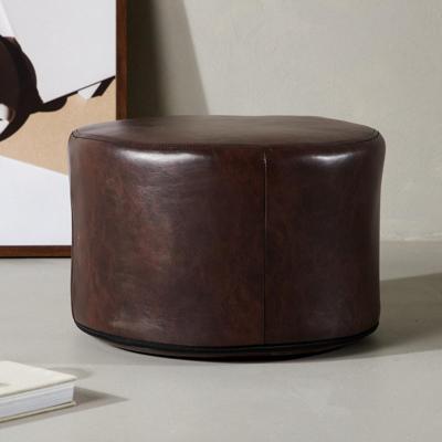 Nohr Hocker 'Chau' Lederlook, kleur Donkerbruin Nohr Hocker 'Chau' Lederlook, kleur Donkerbruin