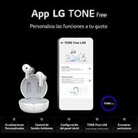 LG Tone FP8W - Hoofdtelefoon True Wireless Bluetooth 5.2 Meridian Sound, draadloze converter, ruisonderdrukking, zelfreiniging, UVNANO licht, IPX4-bescherming, 3D Sound Stage, wit - thumbnail