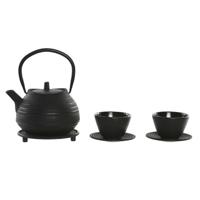 Theepot Home ESPRIT Zwart Roestvrij staal Ijzer 800 ml - thumbnail