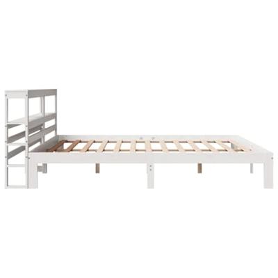 Bedframe met hoofdeinde zonder matras 180x200 cm wit