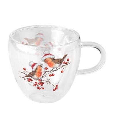 Ambiente Glas 0,2L Christmas robins