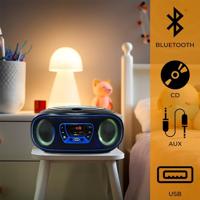 Denver TCL-212BT Radio/CD-speler VHF (FM) AUX, CD, USB, Bluetooth Sfeerverlichting Blauw - thumbnail