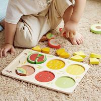 Classic World world houten fruit puzzel breuken, 22dlg. - thumbnail