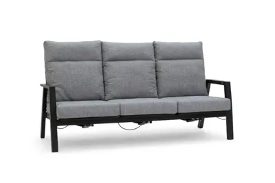 Trestino verstelbare loungebank lectoure 3-zits zwart