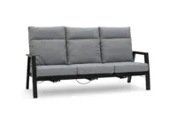 Trestino verstelbare loungebank lectoure 3-zits zwart - thumbnail