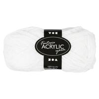 Creativ Company Acrylgaren, wit, 50gr, 80m - thumbnail