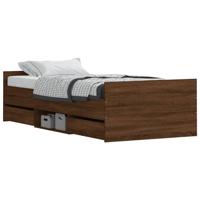 Bedframe hoofd- en voeteneinde bruin eikenkleur 100x200 cm - thumbnail