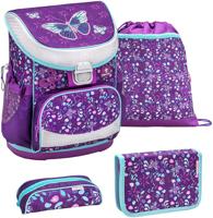 Belmil schoolspullenset vlinder 17 liter polyester paars - thumbnail