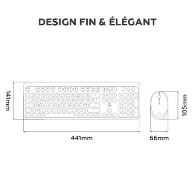 Toetsenbord en muis Mobility Lab Pure Color Blauw Azerty Frans