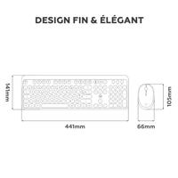 Toetsenbord en muis Mobility Lab Pure Color Blauw Azerty Frans - thumbnail