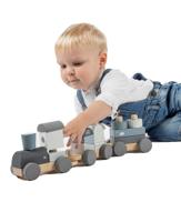 Label Label Stapeltrein blauw - thumbnail