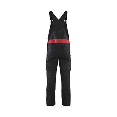 Blåkläder Industrie bretelbroek 26441832 | Zwart/Rood | Maat 58 - 7330509762110