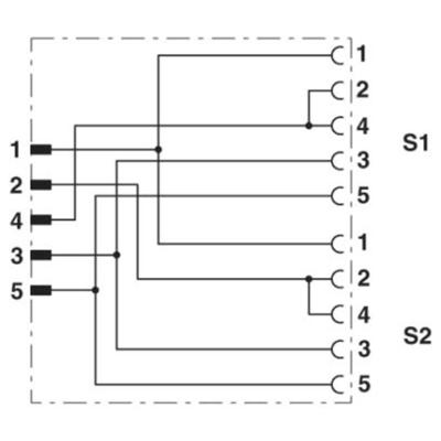 Phoenix Contact 1514016 Sensor/actuator verdeler en adapter Aantal polen (sensoren): 4 5 stuk(s)