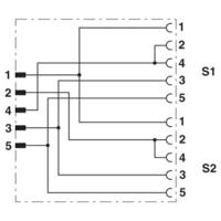 Phoenix Contact 1514016 Sensor/actuator verdeler en adapter Aantal polen (sensoren): 4 5 stuk(s) - thumbnail
