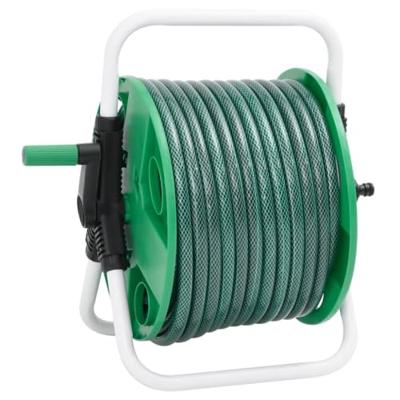 VidaXL Slanghaspel met 30 m slang vrijstaand pvc groen