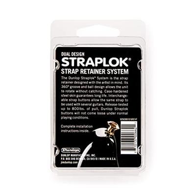 Dunlop SLS1032BR Straplok Strap Retainers Dual Design Brass