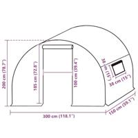 VidaXL Kashoes vervangend (4,5 m²) 3x1,5x2 m transparant - thumbnail