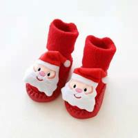 Thicken baby peuter schoenen sokken kinderen cartoon Doll kerst Terry Skin sokken grootte: 12CM (ASanta Claus) - thumbnail
