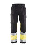 Blåkläder Werkbroek met stretch High-Vis 15511811 | Zwart/High-Vis Geel | Maat 54 - 7330509539873 - thumbnail
