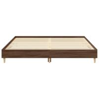 Bedframe zonder matras bewerkt hout bruin eikenkleur 160x200 cm - thumbnail