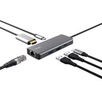 Trust Dalyx 6-in-1 USB-C-adapter USB Hub Zilver - thumbnail