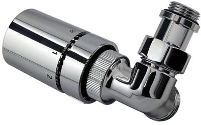 Ben radiatorkraan zijaansluiting haaks verkeerd rechts chroom
