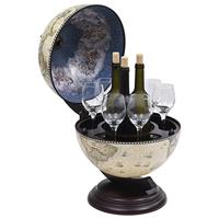 Globebar tafelmodel eucalyptushout groen - thumbnail