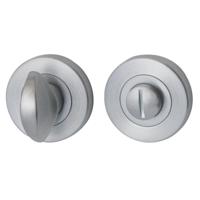 Hardbrass Nika toilet-/badkamersluiting rond 8mm - mat chroom - thumbnail