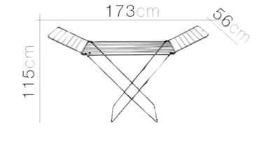 Vouwbare Waslijn Gimi Alucom X Legs Zilverkleurig Staal Aluminium 20 m Vouwbare Waslijn Gimi Alucom X Legs Zilverkleurig Staal Aluminium 20 m