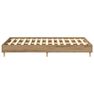 Bedframe zonder matras spaanplaat artisanaal eikenkleurig