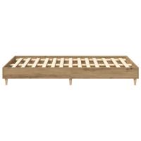 Bedframe zonder matras spaanplaat artisanaal eikenkleurig - thumbnail