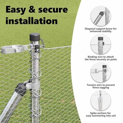 VidaXL Afrasteringspaal zilver 10 x 1,5 m (13 mm gaas) staal