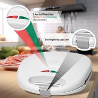 Clatronic ST 3477 sandwich maker 750 W Wit - thumbnail