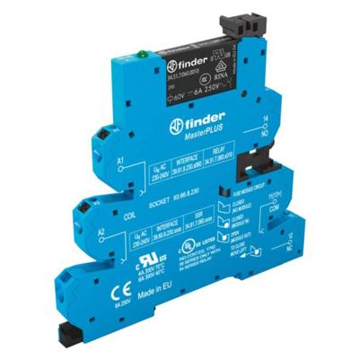 Finder 39.61.3.125.0060 Koppelrelais 125 V/DC, 125 V/AC 6 A 1x wisselcontact Tray 1 stuk(s)