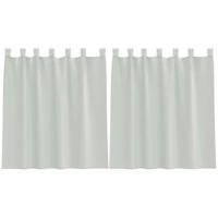 Gordijnen voile met lussen 2 st 140x140 cm lichtgrijs - thumbnail