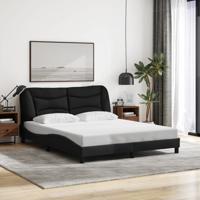 Bedframe zonder matras stof zwart 160x200 cm - thumbnail