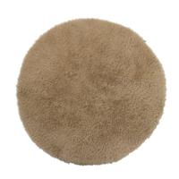 Vloerkleed fluffy rond - bruin - ø120 cm - thumbnail