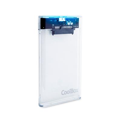 Behuizing voor Harde Schijf CoolBox COO-SCT-2533 2,5" Grijs Transparant